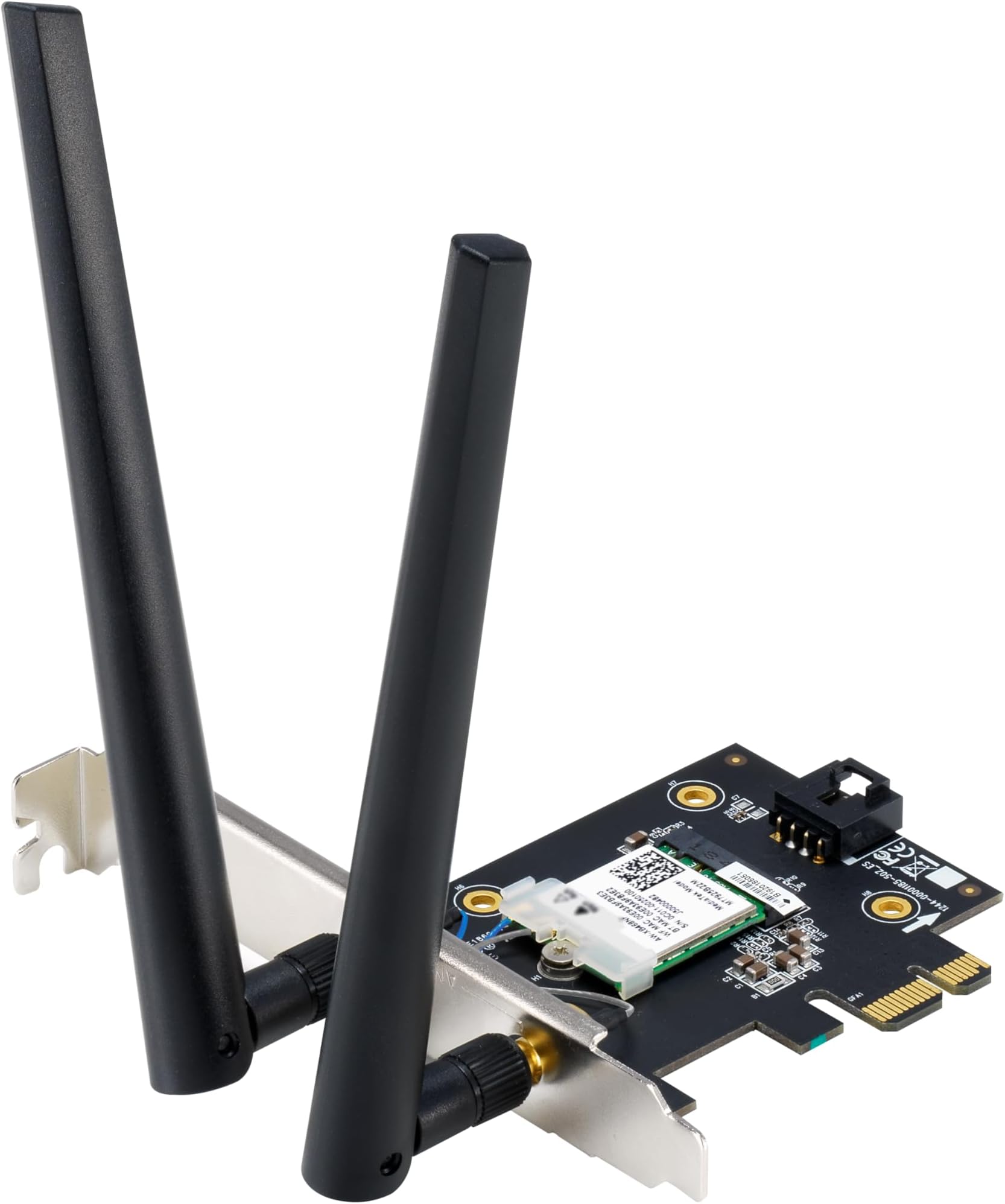 PCE-BE6500 WiFi 7 PCI-E Adapter with 2 External Antennas: Supporting 6GHz band, 4096-QAM, Bluetooth 5.4, WPA3 network security, Windows 11 64-bit Windows 11 OS Support - Black