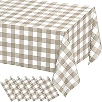 Vista 70 de WNINK Paquete de 6 manteles desechables negros de 54 x 108 pulgadas, para barbacoa, cumpleaños, picnic, despedida de soltera, compromiso, boda