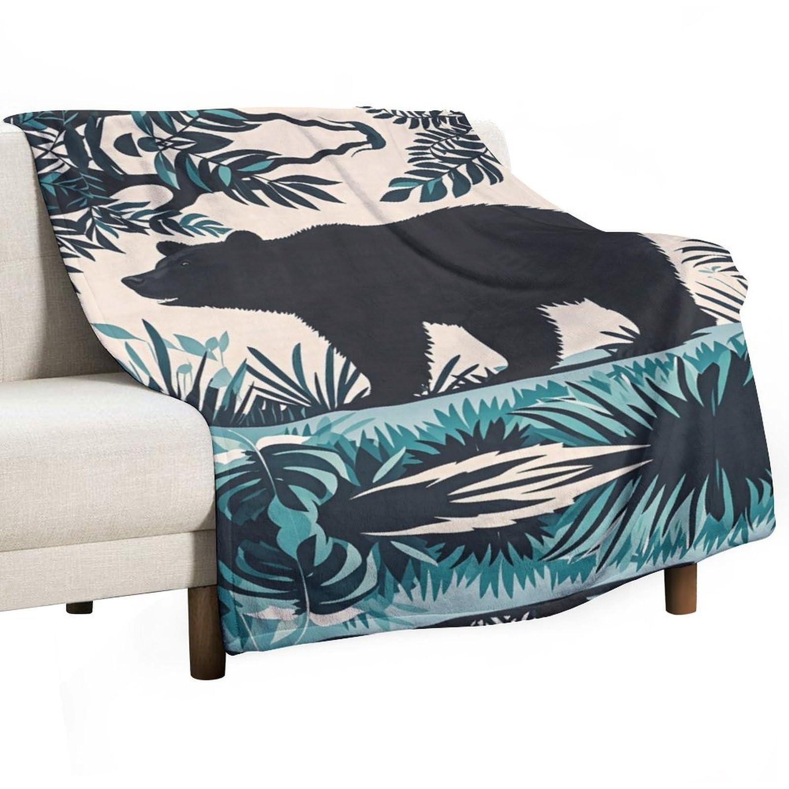 Couverture flanelle ours peluche chaude idée cadeau réconfortant pour la maison