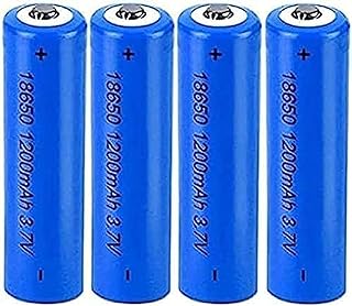 Reable Battery 3.7V Batteries Button Top Cells 1200mAh Ion Battery (Button Top),4 Pcs,Button Top