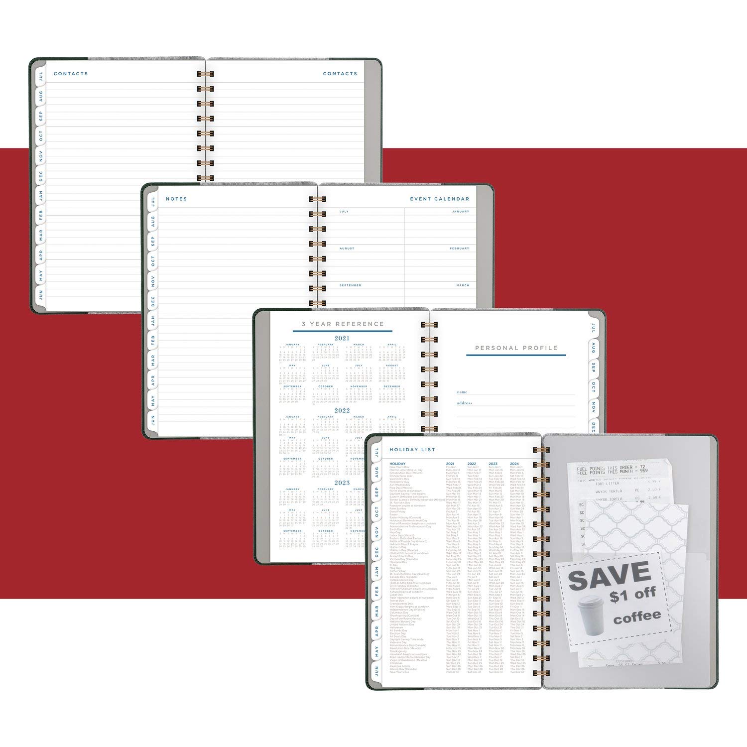 At-A-Glance YP200A25, Agenda accademica 2021-2022, agenda settimanale e mensile, 14 x 20 cm, piccola, per scuola, insegnanti, studenti, collezione firmata, feltro grigio