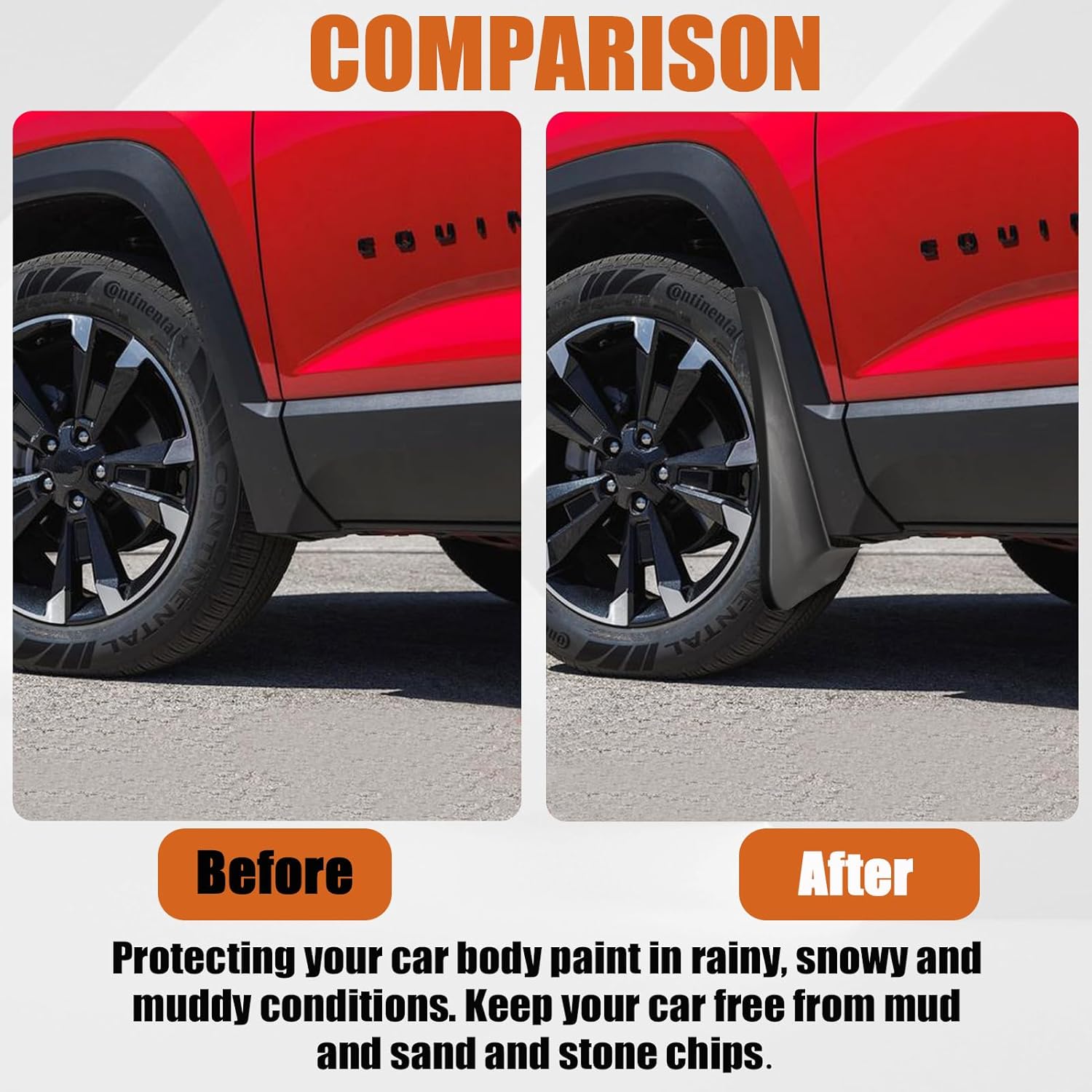 Splash Guards for Chevrolet Equinox 2025 2026 - No Drill Required All Weather Protection Front Rear Mud Flaps for Trucks Fenders for Chevy Equinox 2025 2026 Exterior Accessories (Not for EV)