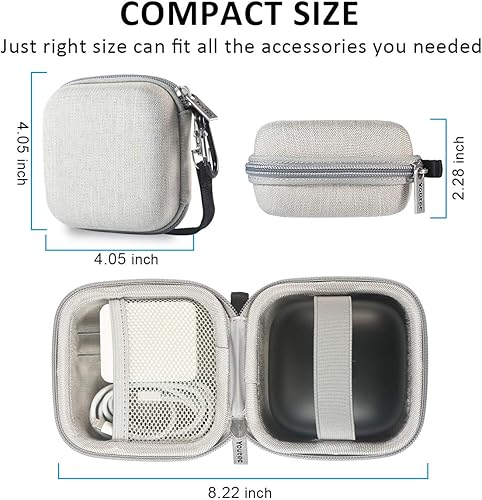 Miniatura 3 de Funda compatible con Powerbeats Pro, funda protectora rígida de viaje, funda de almacenamiento de nailon, bolsa de accesorios para mujeres y hombres