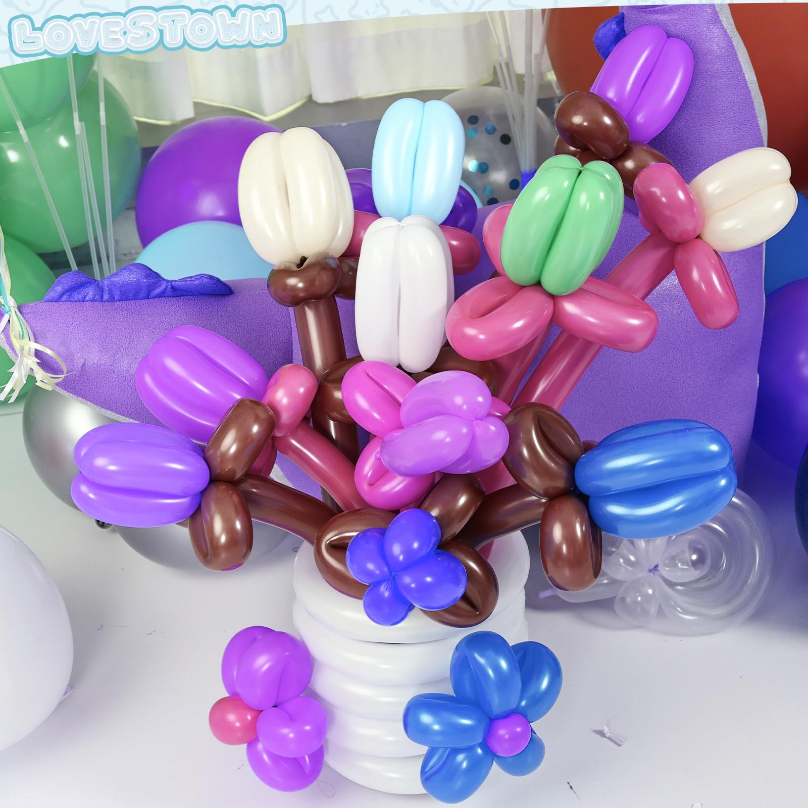 260 Balloons & 50 Long Balloons - Clear Latex Balloons For Decorations