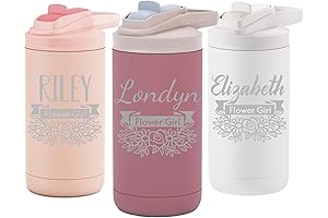 Personalized Flower Girl 12oz Kids Insulated Steel Tumbler