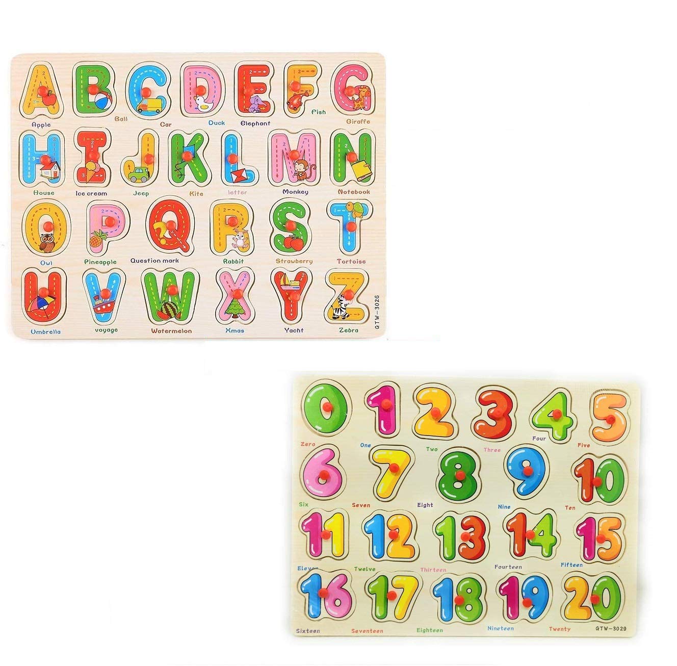 Buy Crackles Set of 2 Wooden Learning Board Capital Letter Learning