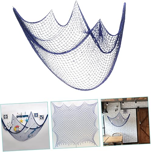 Miniatura 5 de NOLITOY 3pcs Natural Fish Net Decor Hawaii Ornament Fish Net Wall Hangings Fish Net Wall Decor Rustic Nautical Ornaments Nautical Decor Farmhouse