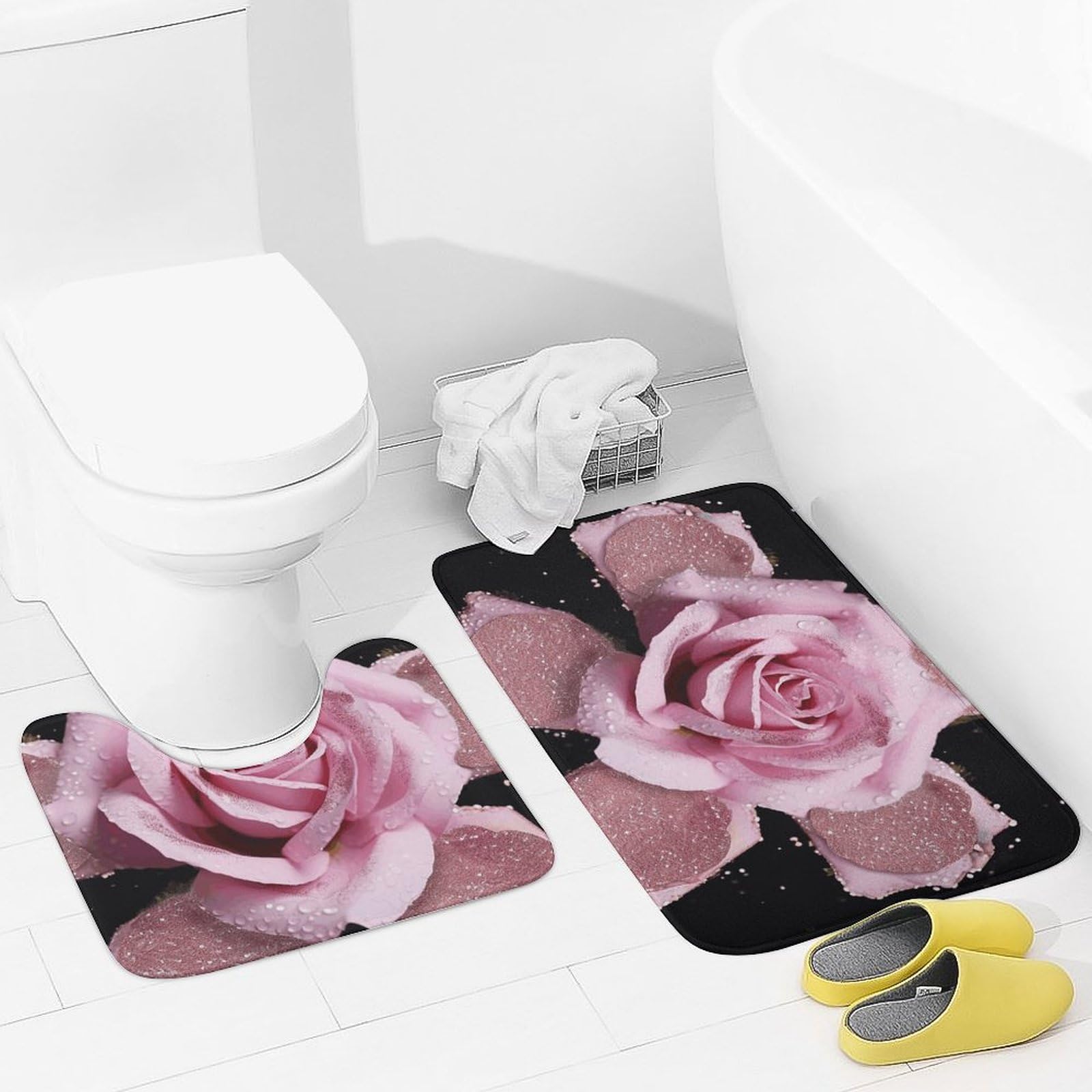 Tapis de bain antidérapant et absorbant en microfibre pour éviter les glissades