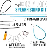 Vista 2 de Juego de Honda Hawaiana para Pesca con Lanza – Arpón de Pértiga de Fibra de Vidrio Portátil para Pesca Submarina con 3 Puntas Paralizadoras de 3