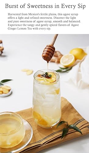 Miniatura 3 de Damtuh Té de jengibre y limón con jarabe de agave, limón real y jengibre, 2.2 lbs - 2.2 libras (paquete de 1)