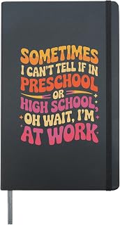 Funny Office Quote Oh Wait I'm At Work Hardcover Journal, Black