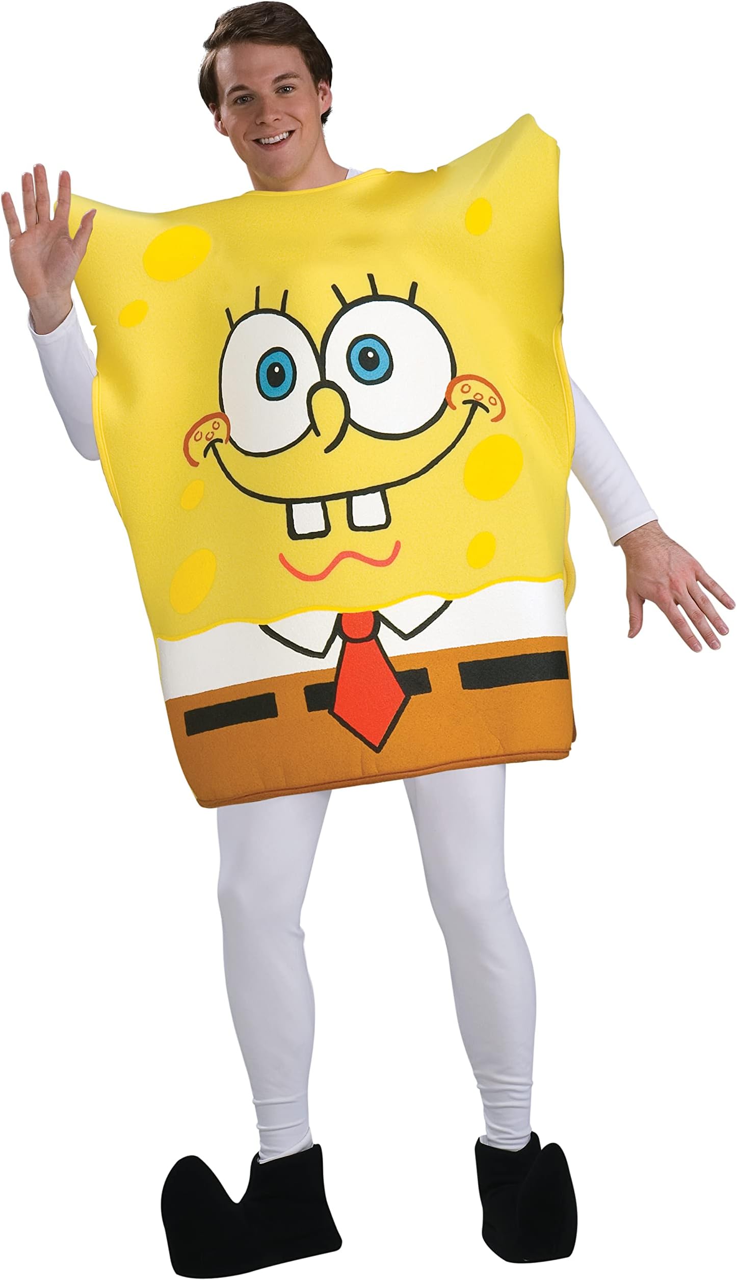 Men's Adult Sponge Out of Water Costume for Themed Parties and Halloween, Spongebob Party Supplies, Tunic, Standard US