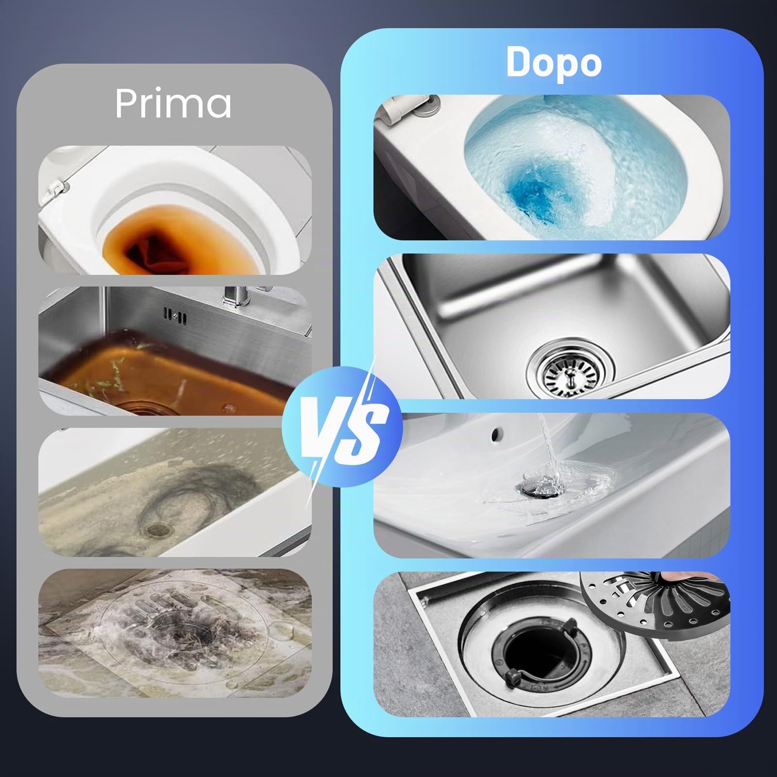 Pompa Stura scarichi a Pressione Stantuffo per WC Sturalavandini a Pressione Sturatubi ad Aria Compressa 4 in 1 Stura WC per Disintasare WC/Lavello/Doccia/Lavandini/Scarico