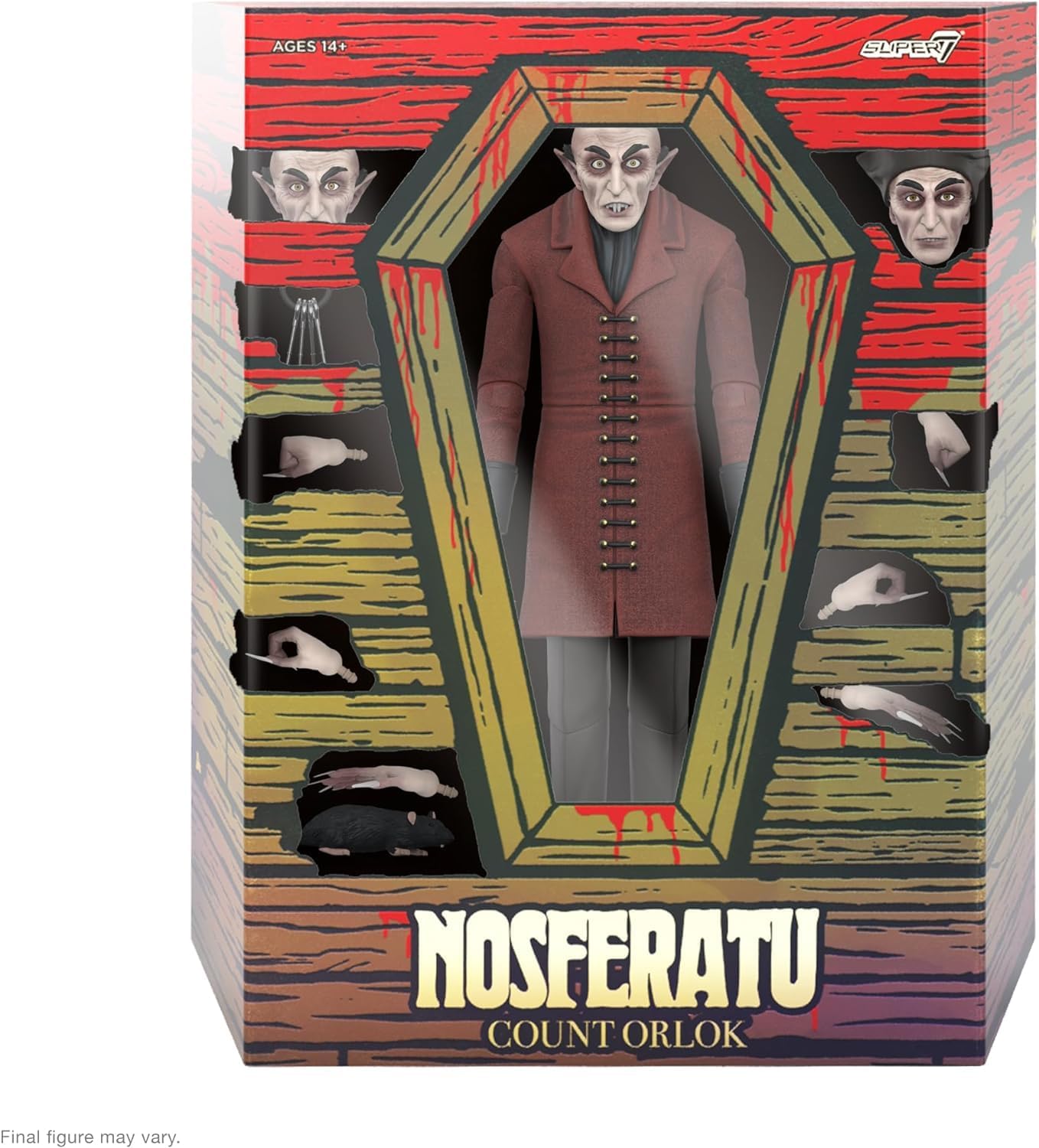 Super7 ULTIMATES! Nosferatu Count Orlok (Full Color) - 7" Nosferatu Action Figure Classic Monster Movie Collectibles and Retro Toys