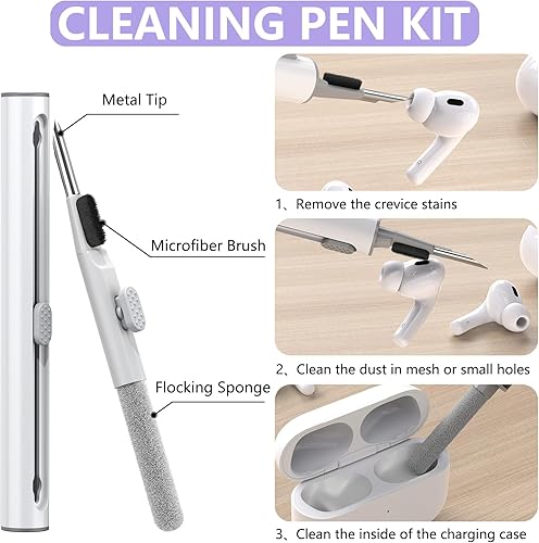 Miniatura 3 de Ljusmicker AirPods Pro Funda con kit de limpieza, funda protectora de silicona suave para Apple AirPod Pro de 2 y 1 generación para mujeres y