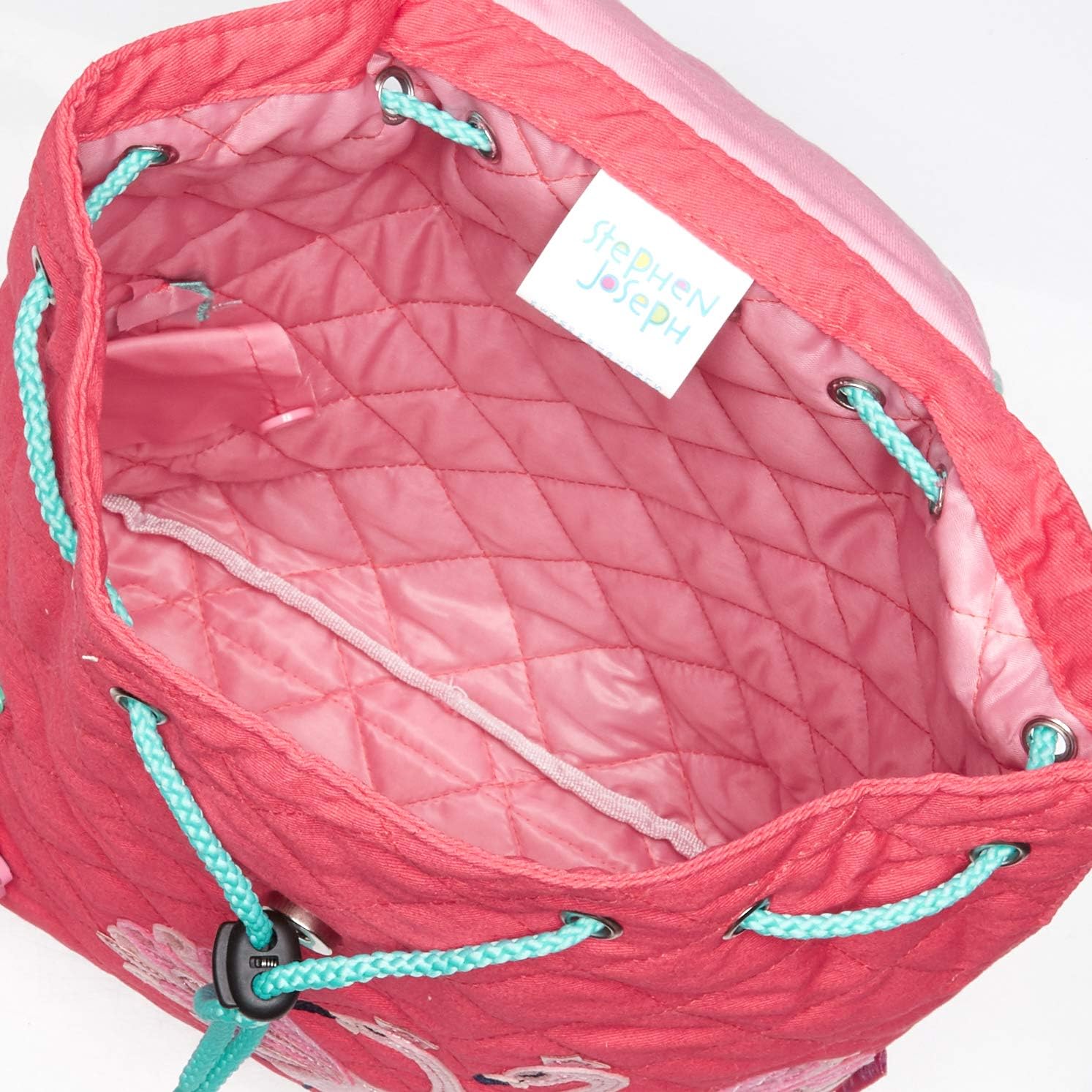 Stephen Joseph Unisex Toddler Back to School, Quilted Backpack, One Size, Flamingo Pink