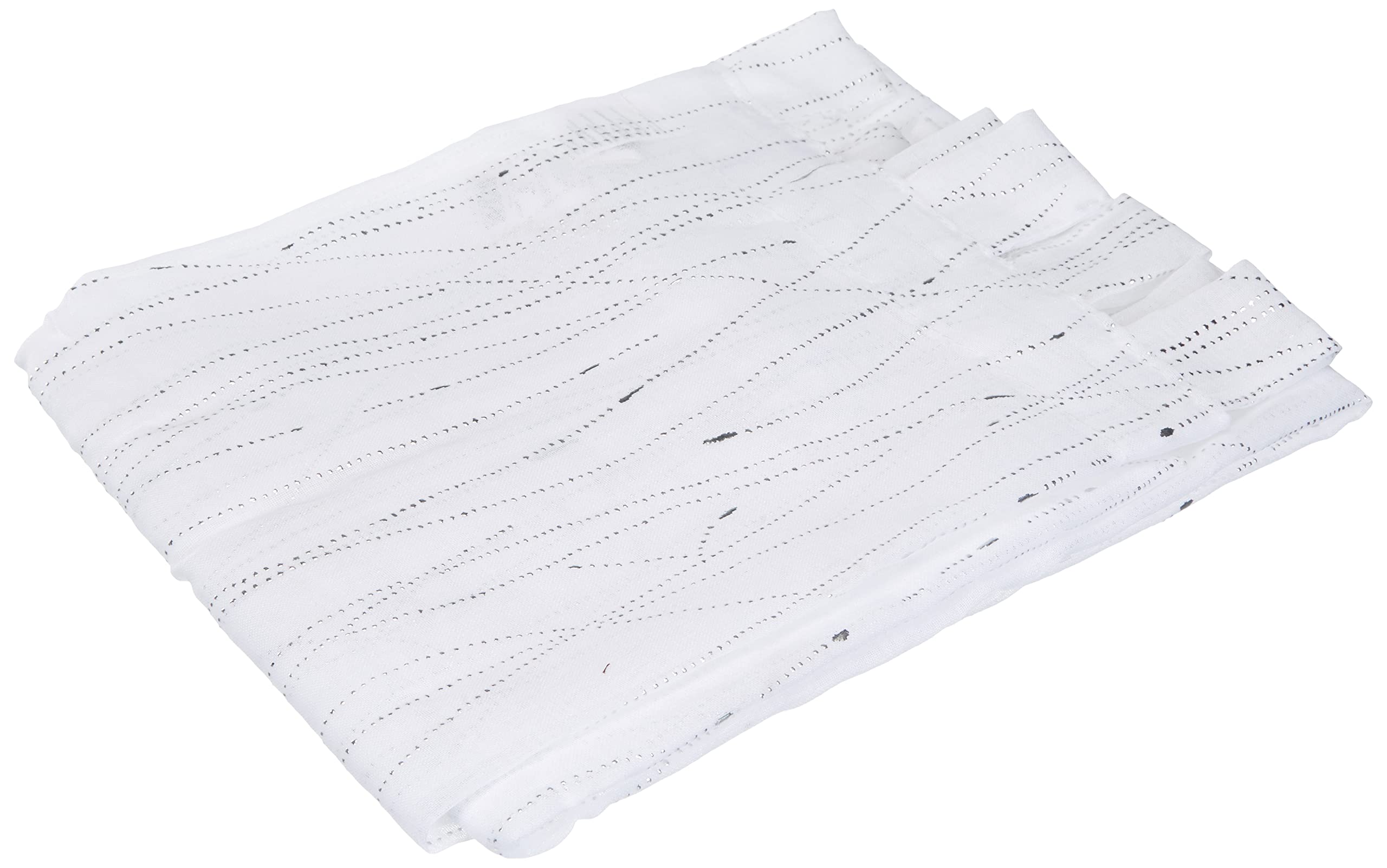 Douceur D'Int&eacute;rieur - Coppia Tende Con Passanti In Voile, Color Sabbia, 2 Pezzi 45x160cm, Applicazioni Filiane