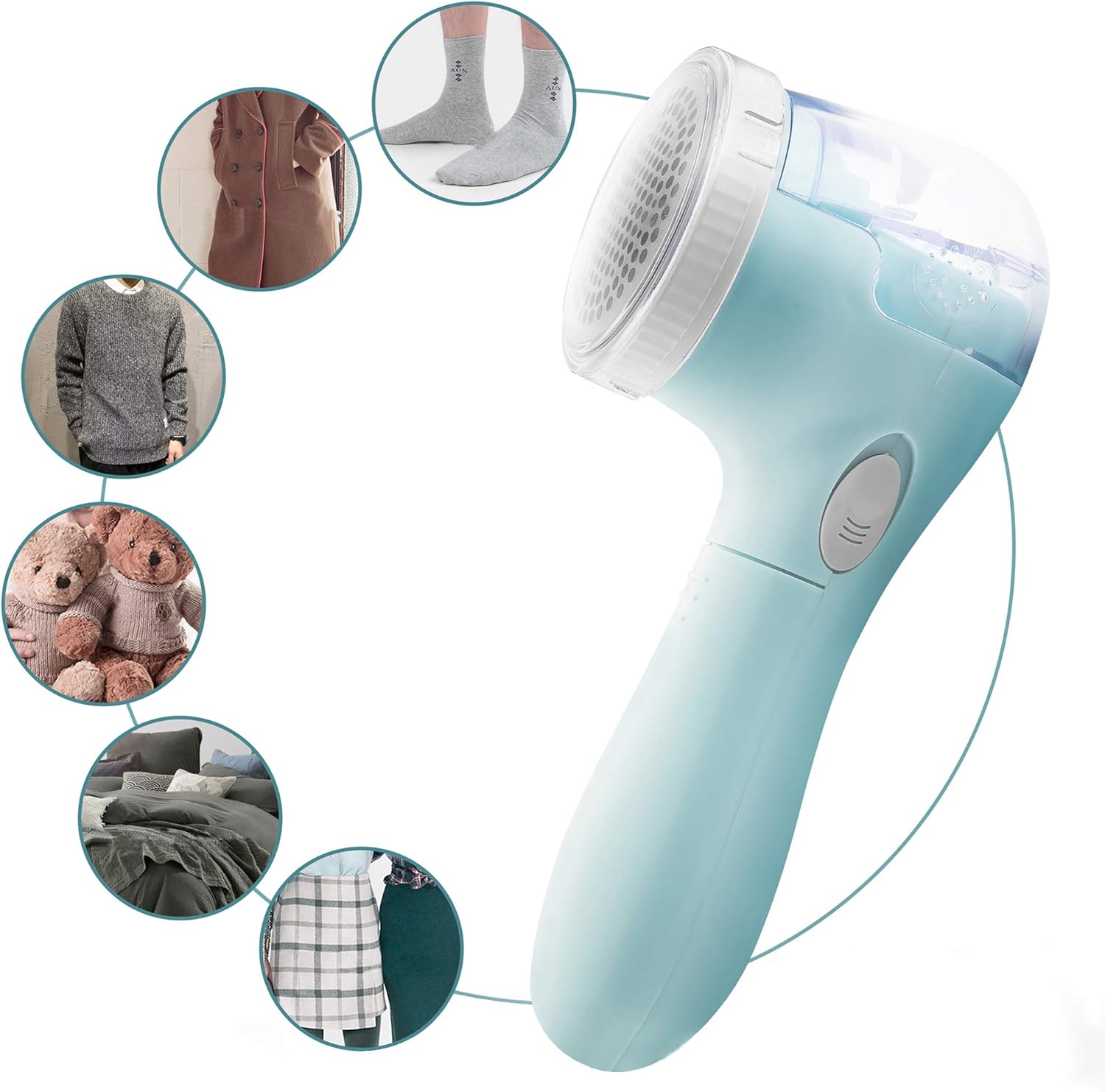 Lint Remover Fabric Shaver Lint Shaver Sweater Shaver Sweater Shaver Fabric Fuzz Remover Depiller for Clothes Lint Remover for Clothes Fabric Shaver Fuzz Remover Battery Operated Sky Blue: Home & Kitchen