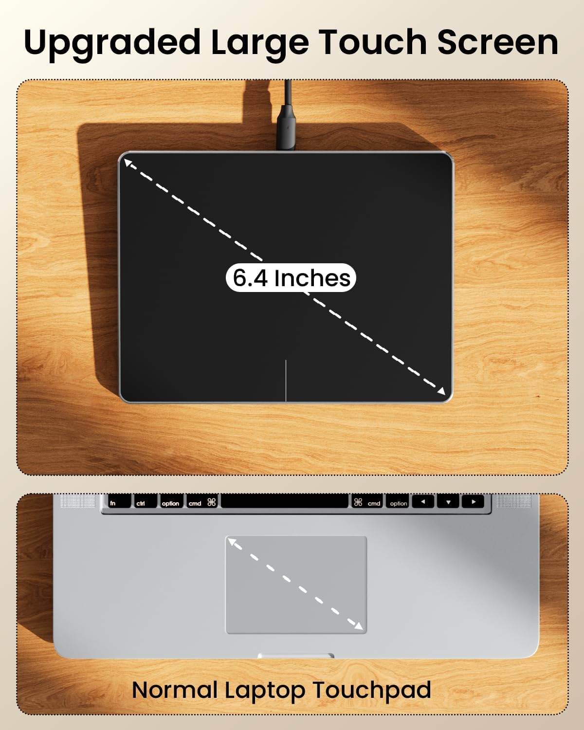 ProtoArc T1-A Touchpad para Mac: Trackpad Ratón Recargable, USB Conexión por Cable, Superficie Multi-Touch, para MacBook Air/MacBook Pro/iMac/Mac Mini