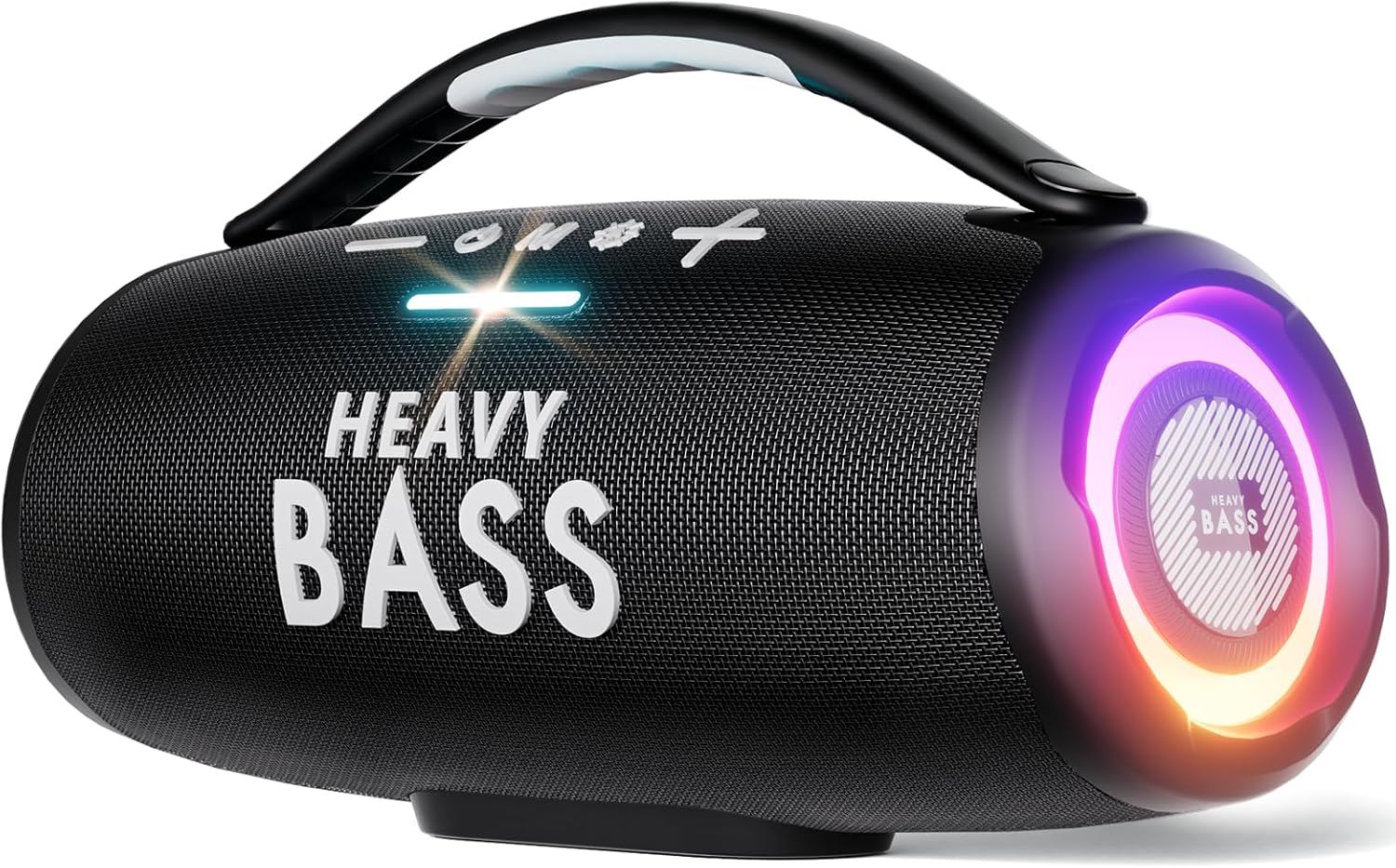 HEAVY BASS Speakers Bluetooth Wireless, 80W Max Loud Portable Speaker with Bass, 20H Playtime, IPX6 Waterproof, Dual Pairing, Gift Ideal for Adults Men Women Teen Boys Girls (Black, Large)