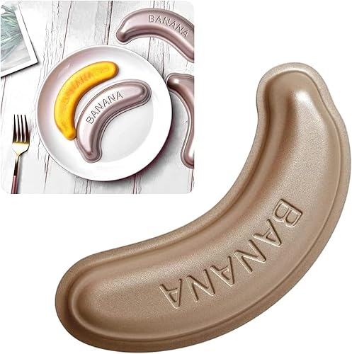 -Molde para hornear de acero al carbono, molde de pastel de plátano, molde para el hogar, molde de acero inoxidable en forma de plátano para uso