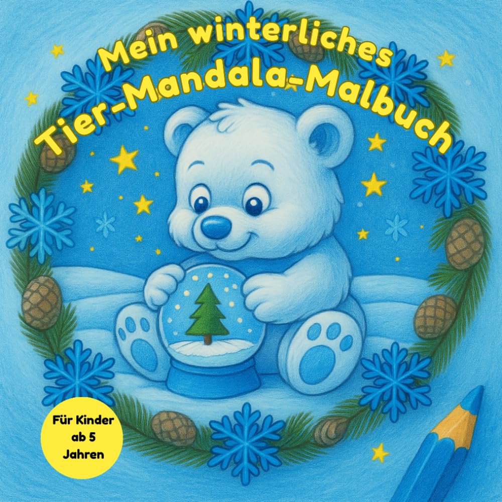 Mein winterliches Tier-Mandala-Malbuch