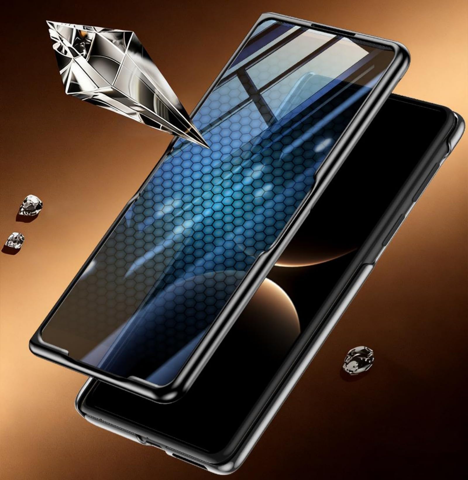 Etui na Mate X7 pokrowiec + przesuwany stojak na nadgarstek + zawias + szklana folia, skórzana obudowa zderzaka do Huawei Mate X7 (2)