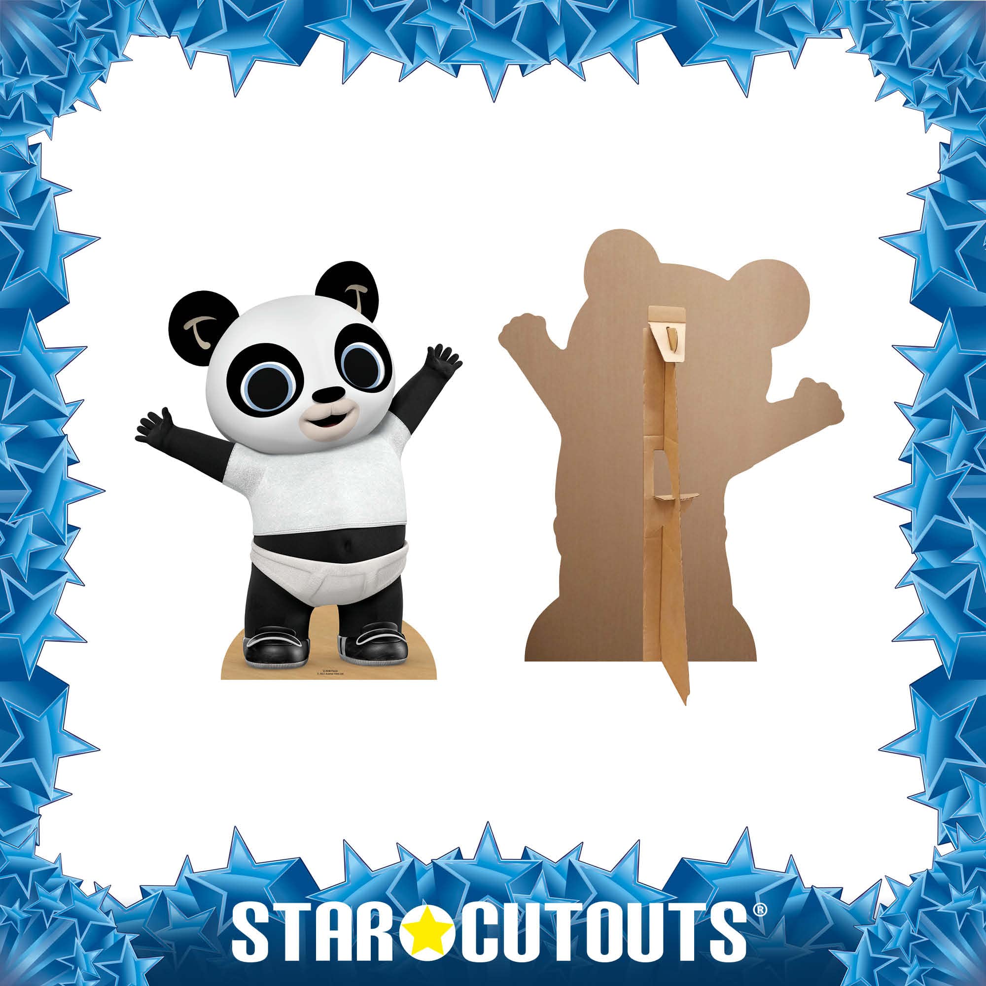 SC4048 - Sagoma in cartone animata con Pando Star, ideale per feste, decorazioni e regali