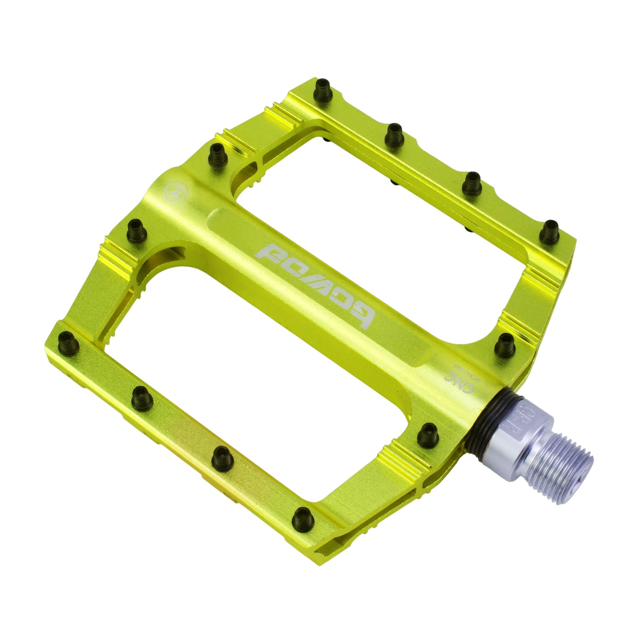 Lightweight Mountain Bike Pedals Nylon Fiber Bicycle Platform Pedals for Road MTB 9/16" - Fits Most Adult Bikes & Mountain Bikes &MTB, Road Bikes and Slip-Resistant Design Green