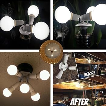 LEDライト E26ソケット 三つ葉型5個セット Amazon.co.jp: LED電球専用 5分岐ソケット E26/E27口金対応 照射