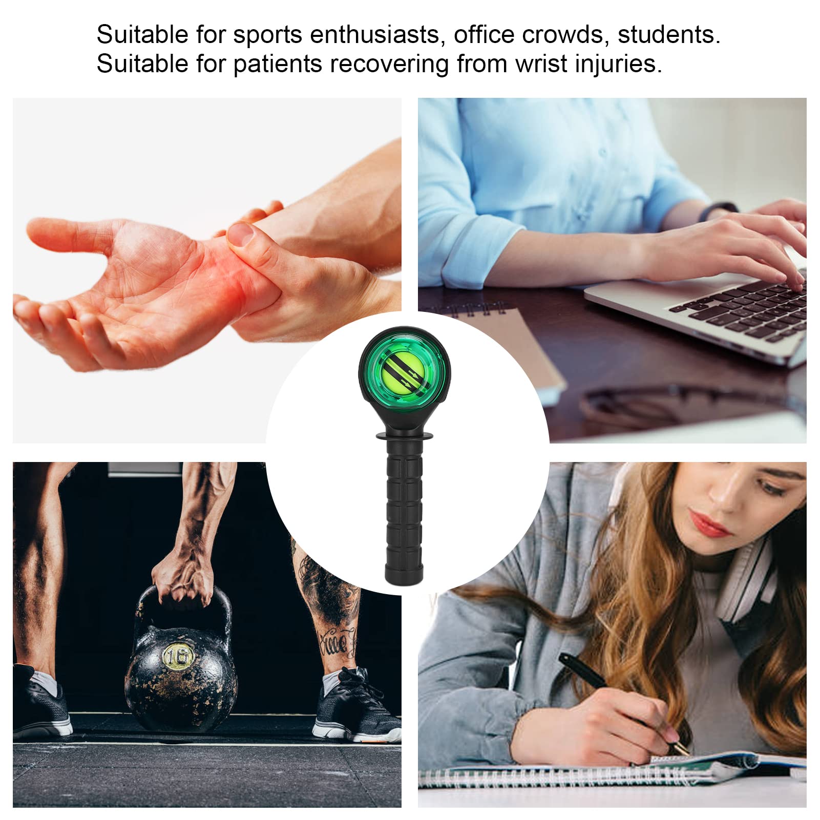 Polso Power Ball, Polso Power Gyro Ball Avvio Automatico Allenamento Portatile per Dita per Polso