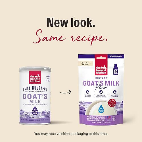 Miniatura 3 de The Honest Kitchen Leche instantánea de cabra de grado humano con probióticos para perros y gatos, 5.2 onzas