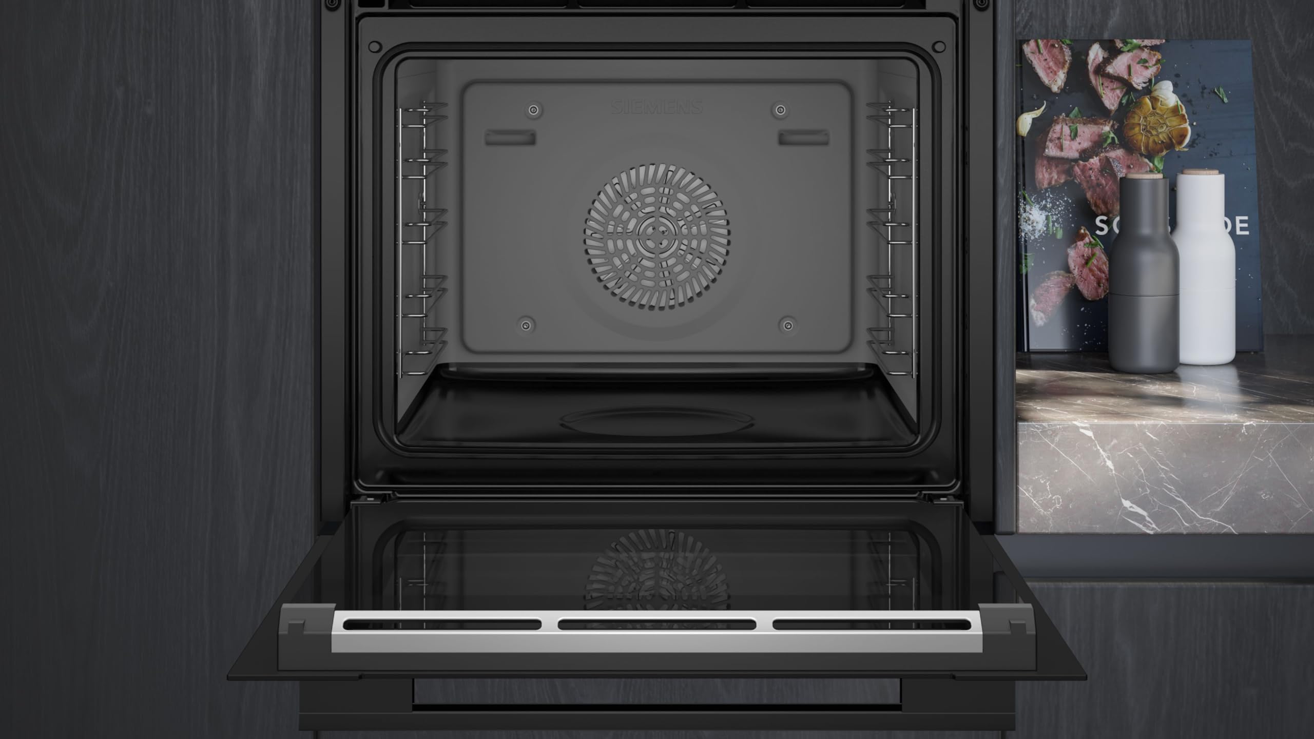Siemens HS758G3B1 iQ700 Smart Forno a vapore da incasso, larghezza 59,4 cm, humidClean Plus, per una pulizia rapida, assistente per forno con controllo vocale, cookControl Pro, TFT Full Touch Display