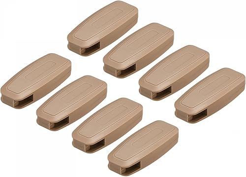 uxcell Peso del cordón ciego, 8 piezas de cortina de ventana de 3.150 in, con asa de cadena romana, accesorios verticales romanos, color marrón