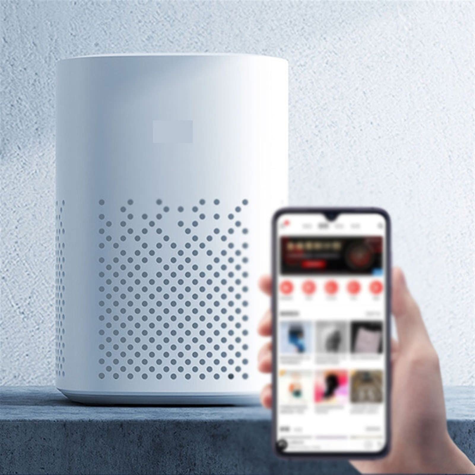 Przenośny głośnik Bluetooth Niebieski głośnik Bluetooth Graj w WiFi Voice Stereo Odtwarzacz muzyki Głośnik Bluetooth do domowego biura Głośnik bezprzewodowy (adapter: adapter UK)