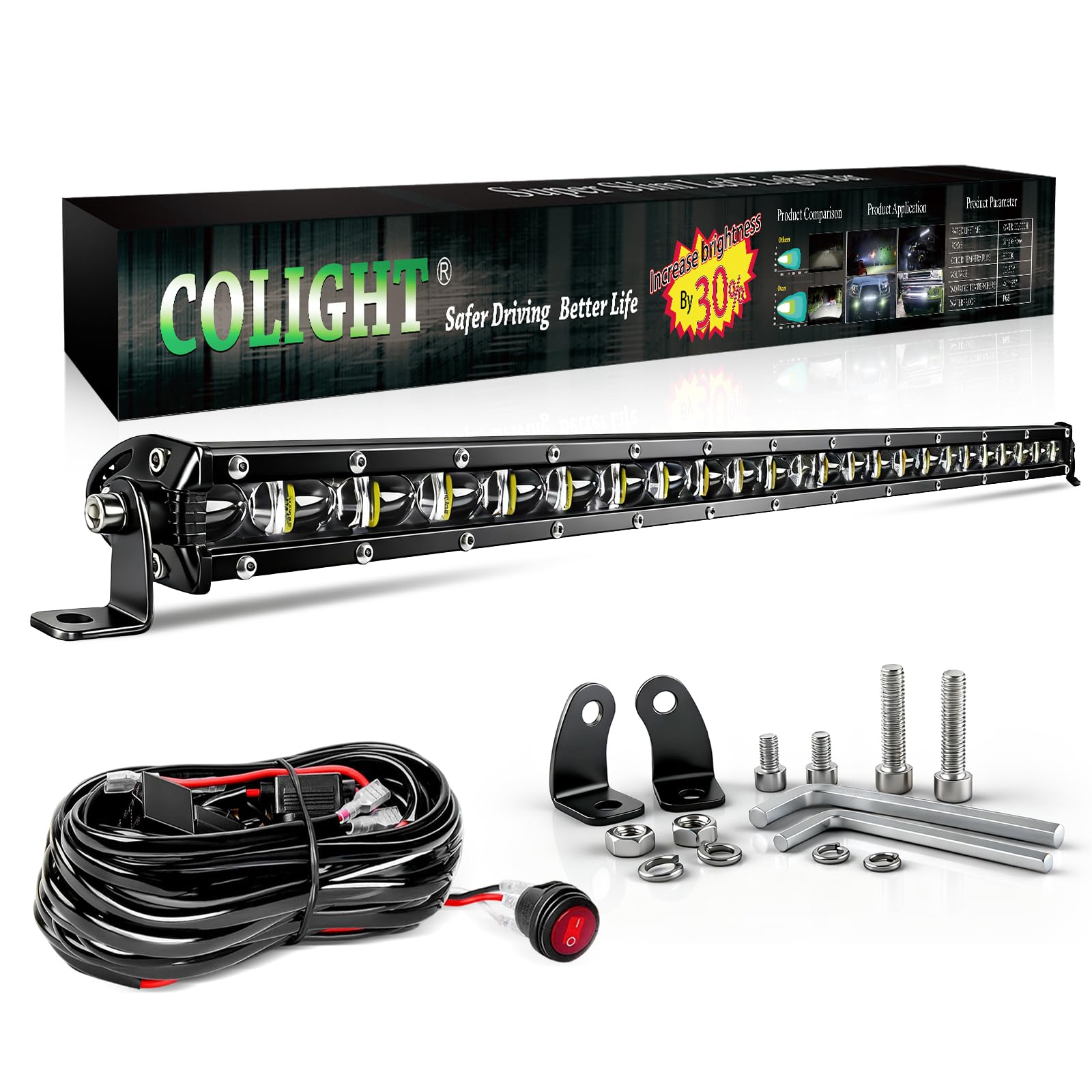 CO LIGHT 26 inch Slim Single Row LED Light Bar
