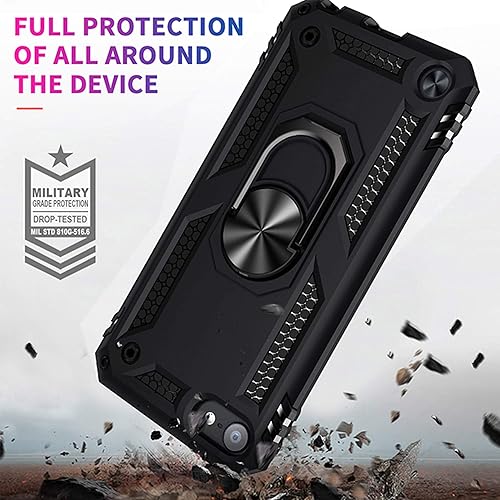Miniatura 2 de ULAK Funda compatible con iPod Touch 765 con 2 protectores de pantalla HD, híbrida resistente a prueba de golpes con soporte integrado para iPod