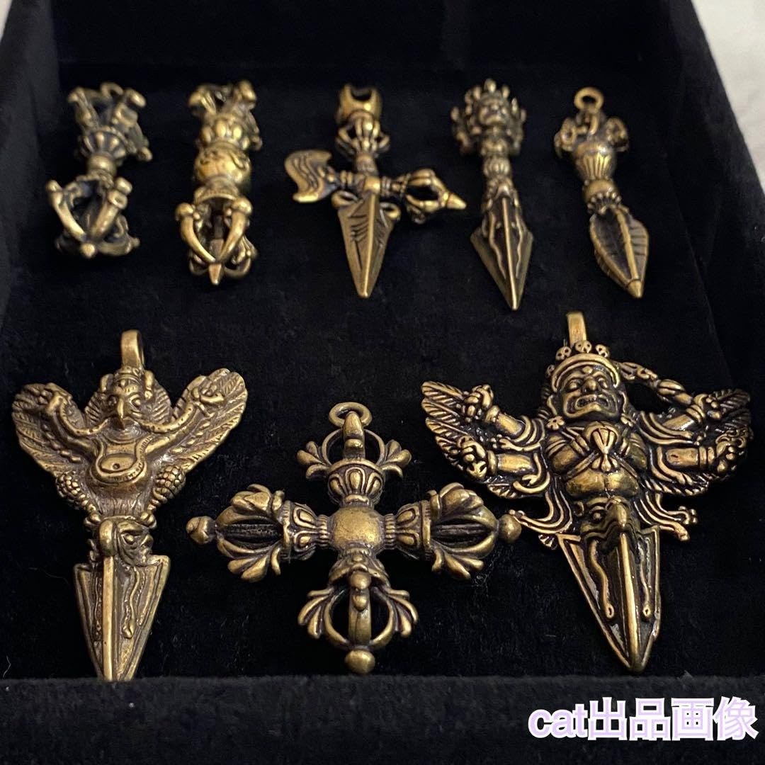 Amazon.co.jp: チベット密教法具 五鈷杵 バジュラ カツマ 独鈷杵