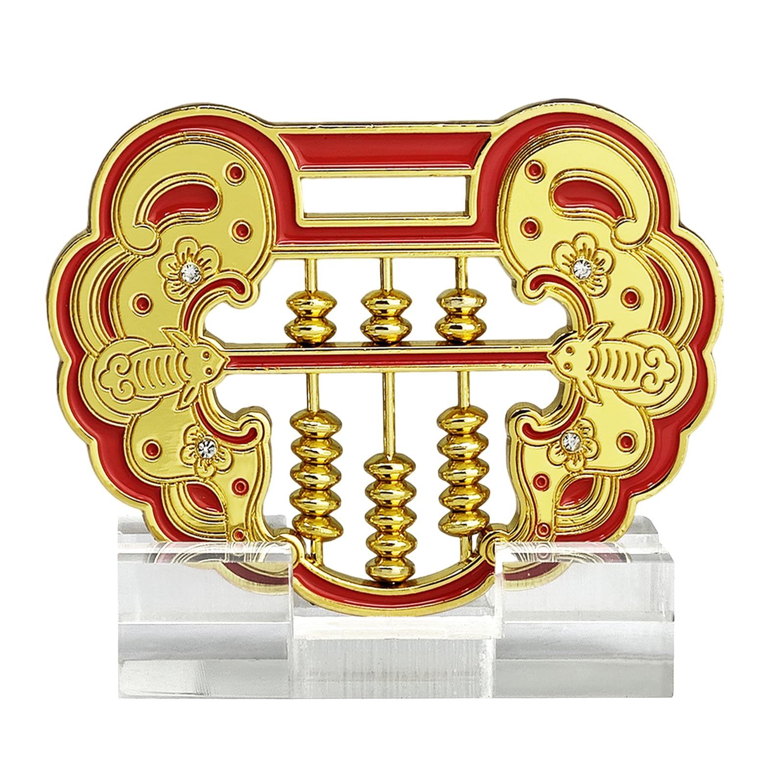 feng shui 風水　The fame Amazon.com: 2025 Feng Shui Lock Shaped Wealth Abacus Figurine