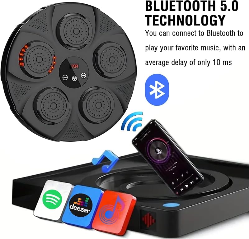 Kensbro Bluetooth Boxzák LED Kijelzővel, USB Töltős Ütésregisztráló Gép Gyerekeknek és Felnőtteknek