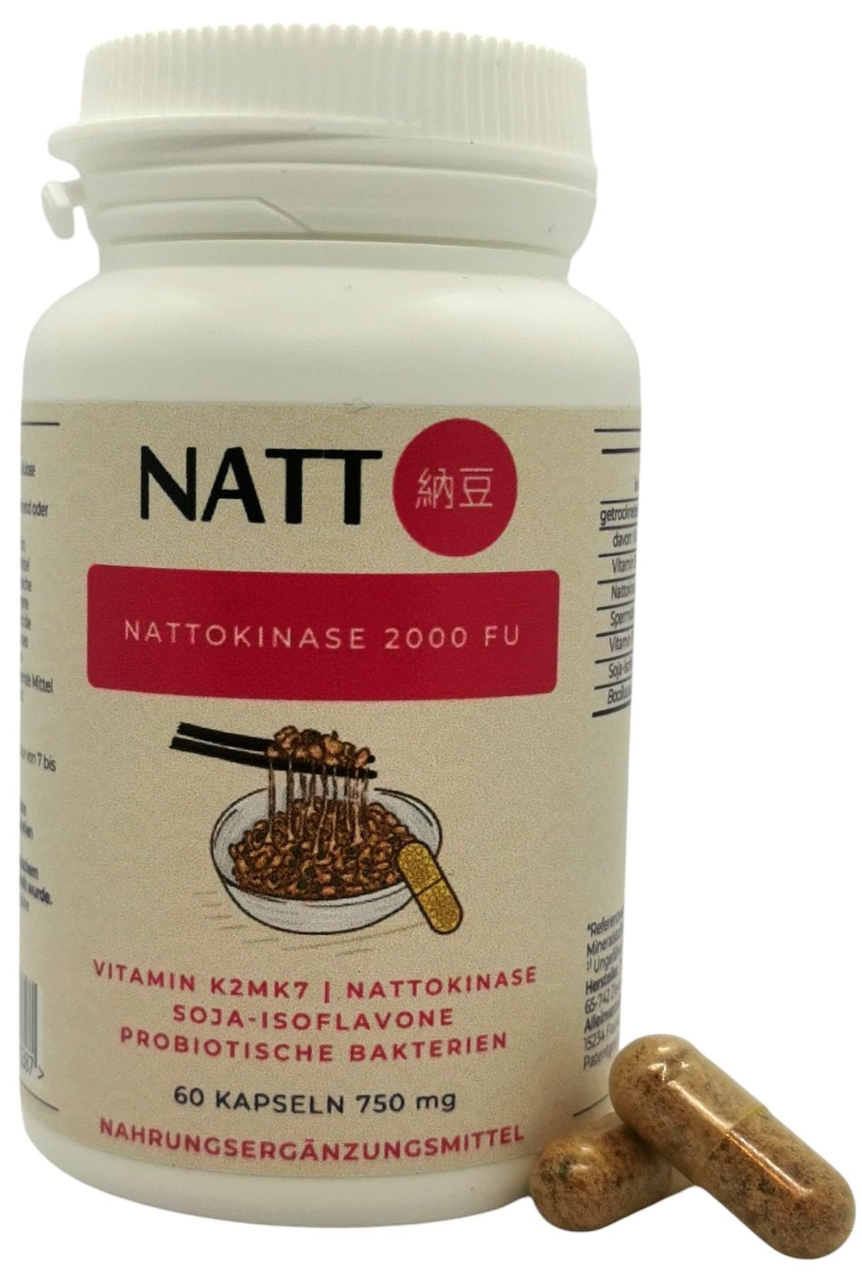 Natto + Nattokinase 2000 FU - 60 Kapseln
