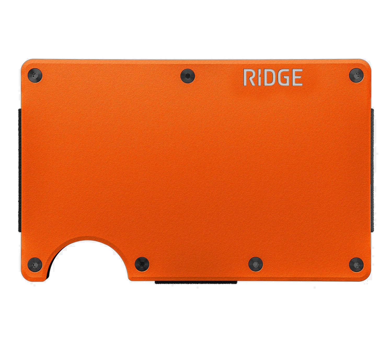 The Ridge - Men's Minimalist RFID Protected Aluminium Wallet, Basecamp Orange, Hex Ridge