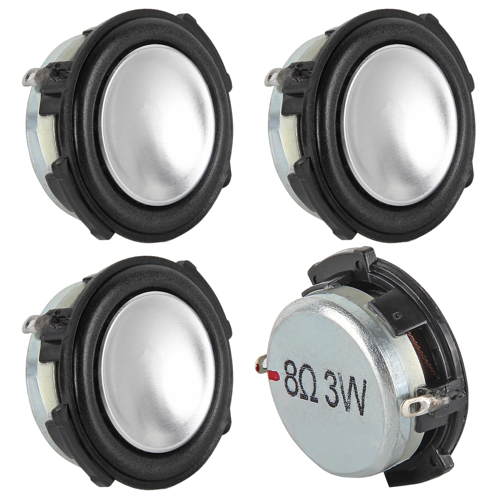Photo 1 of 4pcs 8Ohm 3W Full Range Audio Speaker Replacement Stereo Loudspeaker Repair Magnet Electronic Speaker Compatible with JBL On Stage Crystal DIY (8Ohm 3W)