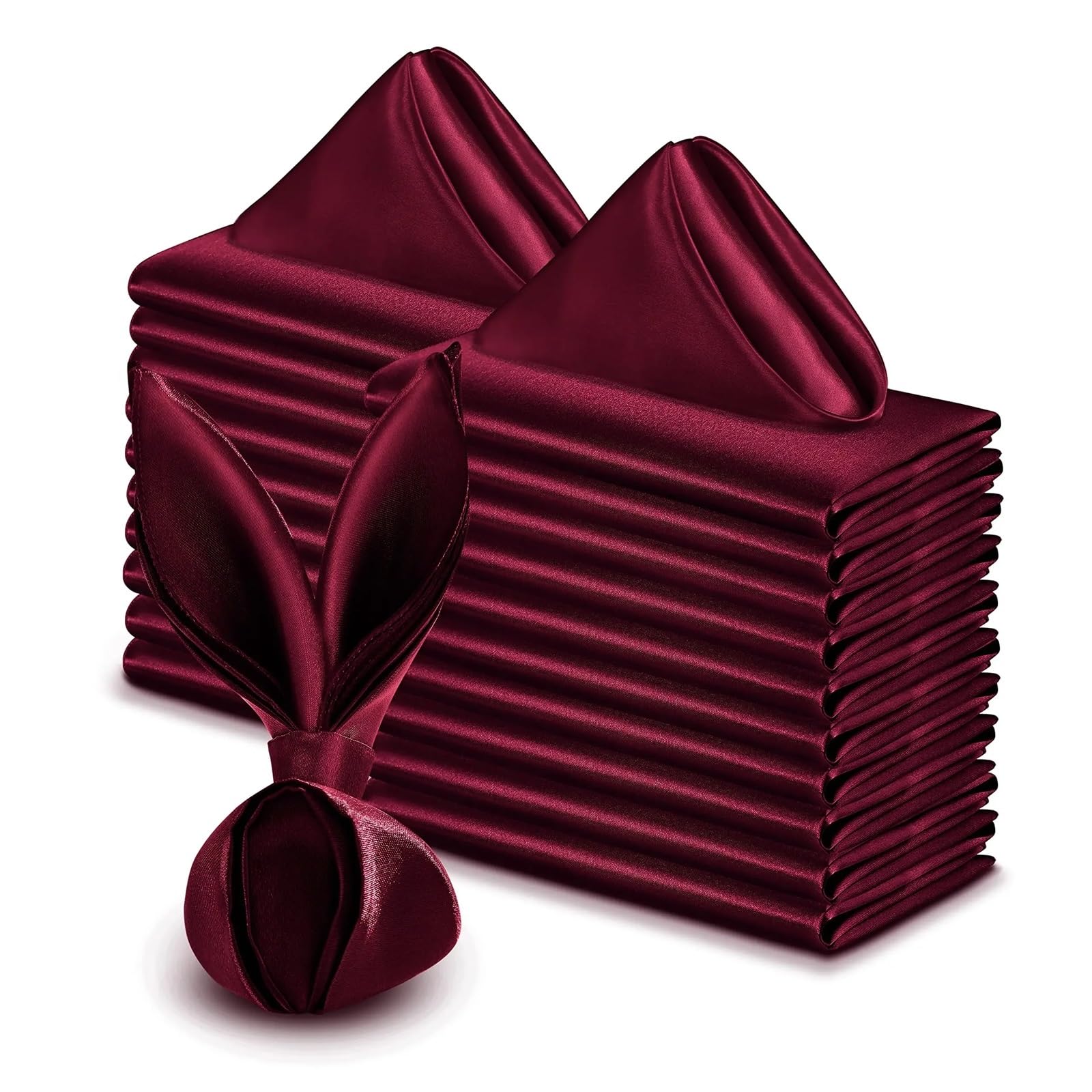 Table Napkins 60PCS 30X30CM Satin Napkins Soft Dinner Square For Party Christmas Wedding Decoration Retro Napkin(Color4)