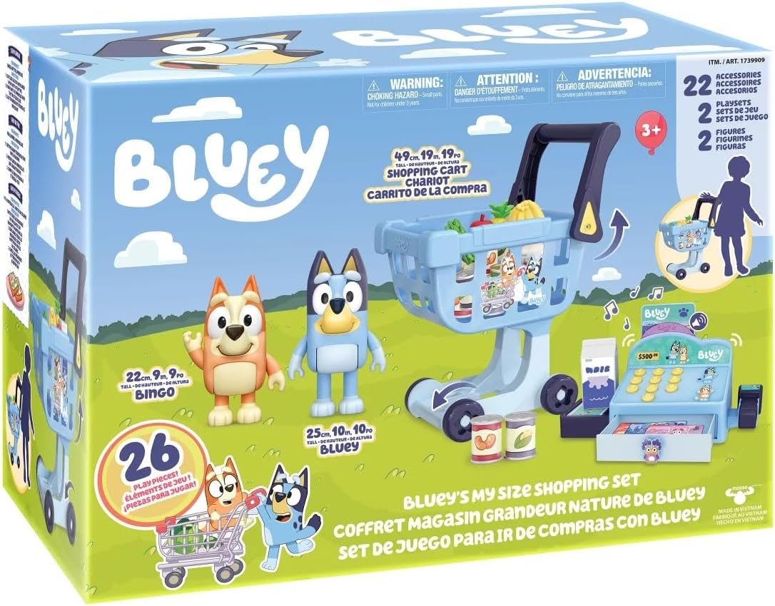Bluey My Size Shopping Set with Interactive Accessories