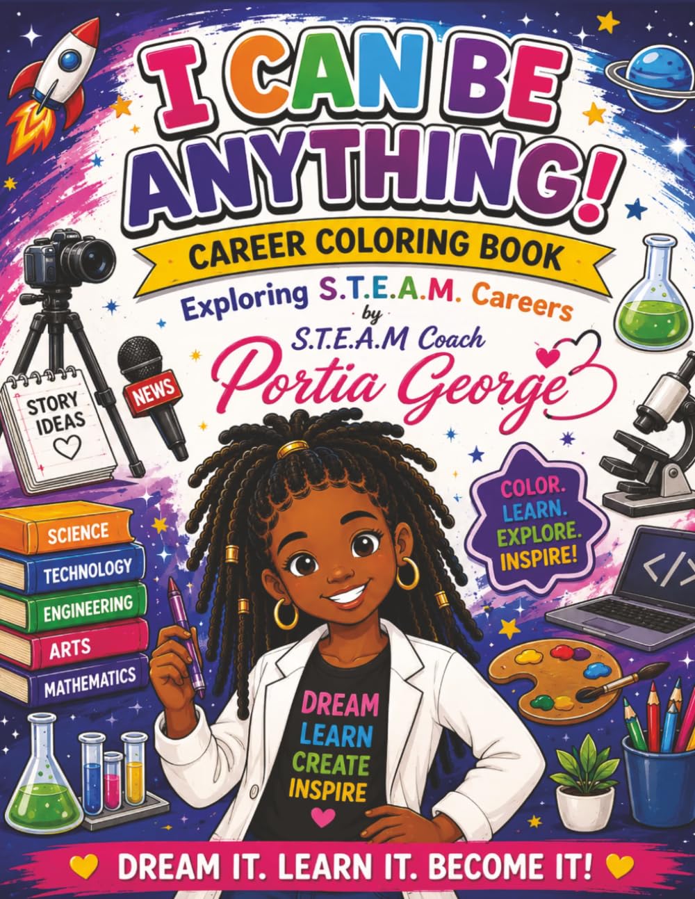 I Can Be Anything: S.T.E.A.M Careers Coloring Book