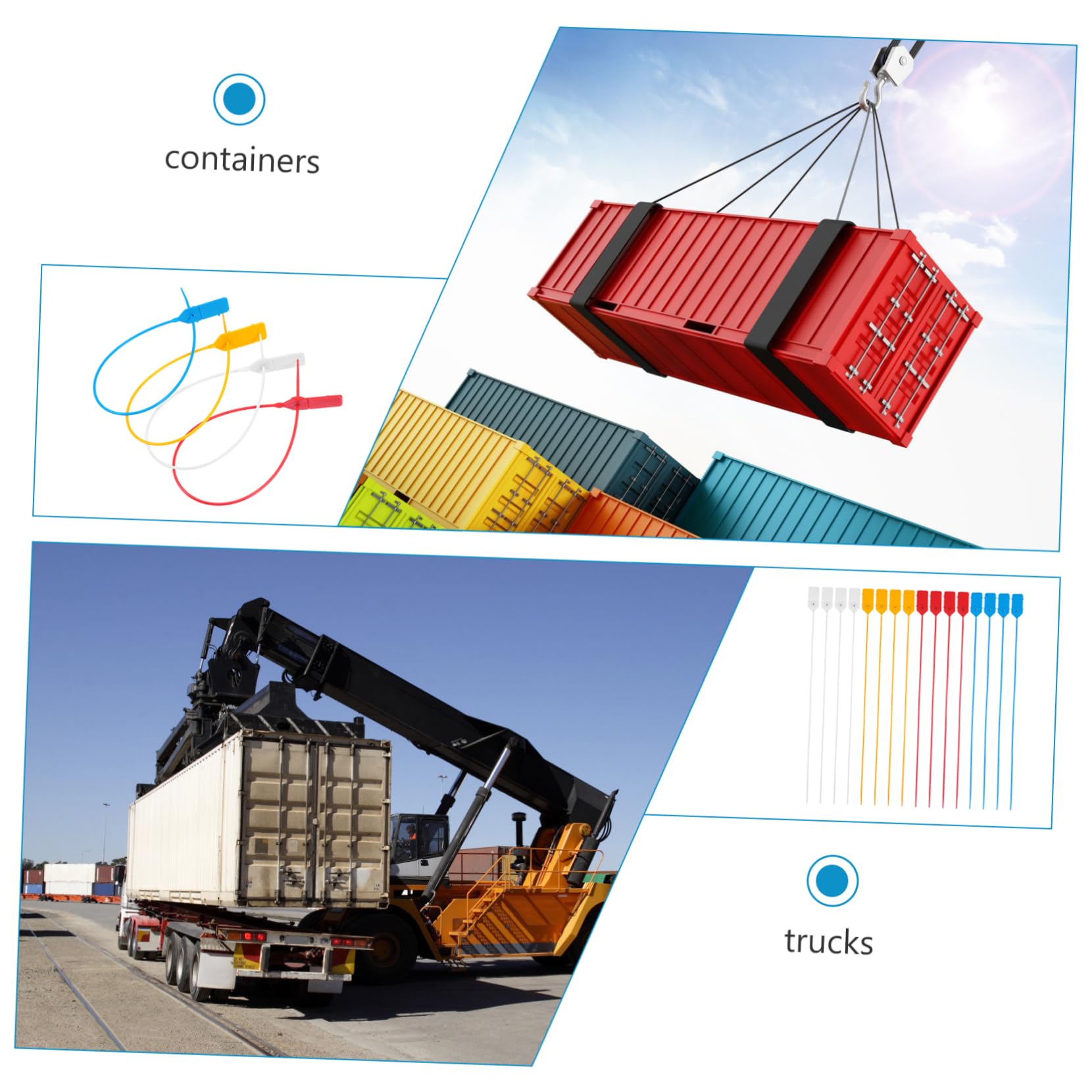 OKUMEYR 48pcs Self-Locking Sealing Labels for Safety Tamper Proof Plastic Security Seals Random Colors