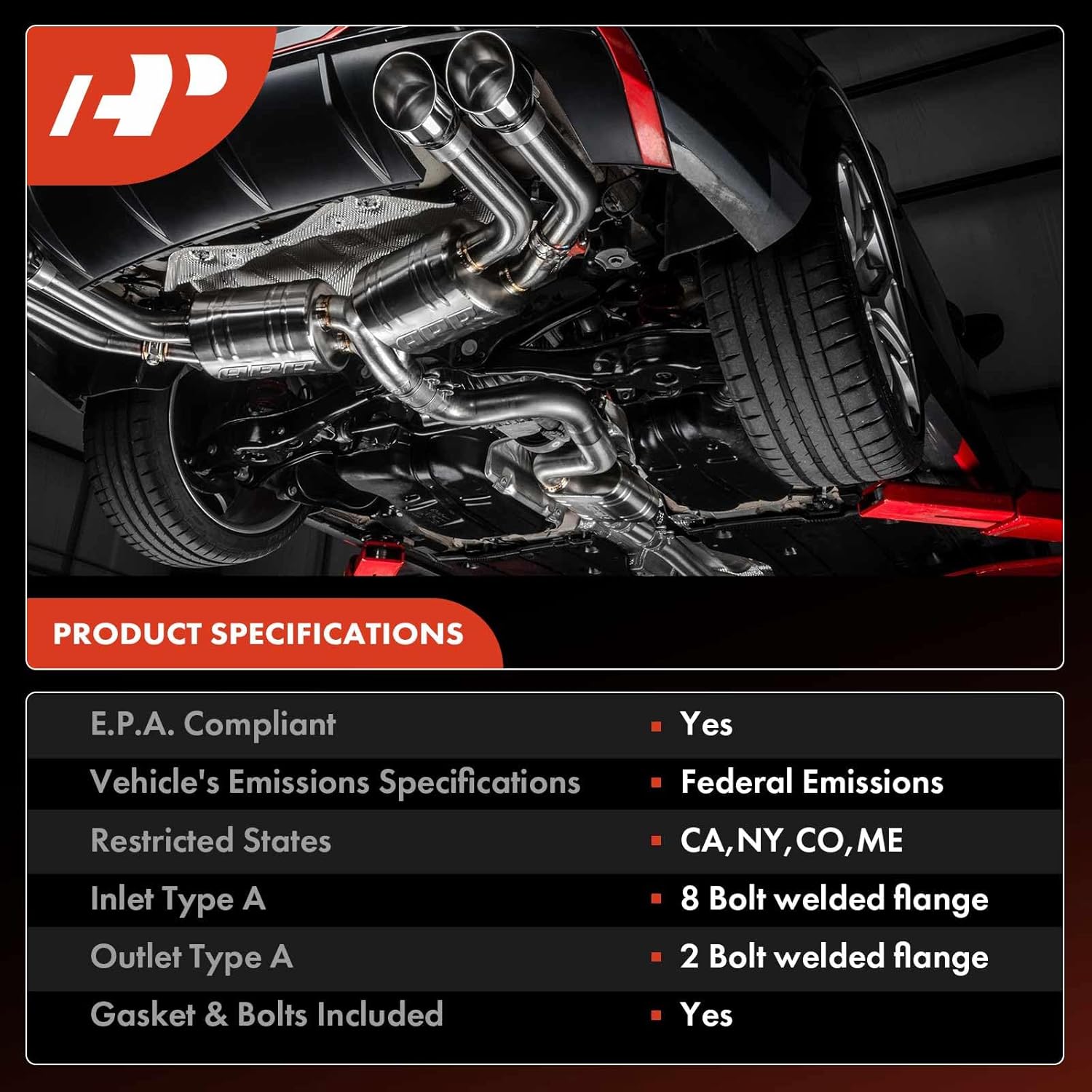 A-Premium Front Left Exhaust Manifold Catalytic Converter with Gasket Kit Direct-Fit Compatible with Nissan Armada, NV2500, NV3500, TITAN XD, 2017-2021, TITAN & Infiniti QX80, 5.6L, E.P.A. Compliant