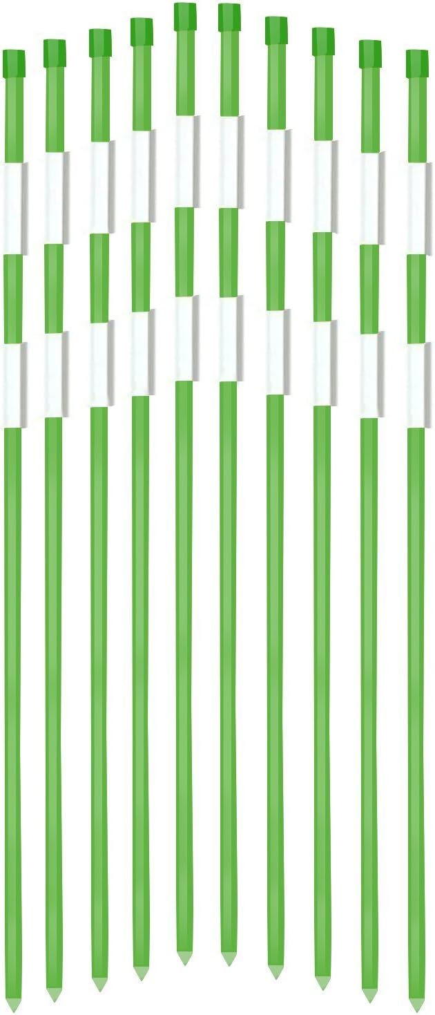FiberMarker 48-Inch Reflective Driveway Markers Driveway Poles for Easy Visibility at Night 5/16-Inch Diameter Green 20 Pack