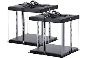 XININSUN Cake Boxes Black 10" X 10" X 9"